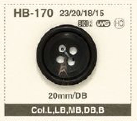 HB-170 Botón De Cuerno De 4 Orificios De Material Natural Para Traje / Chaqueta De Búfalo IRIS