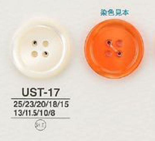 UST-17 Material Natural Shell Shell Shell Botón De Shell De 4 Orificios IRIS