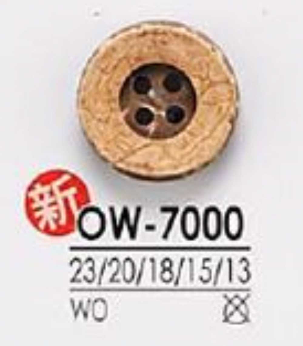OW7000 Botón De Madera De 4 Orificios Delanteros IRIS