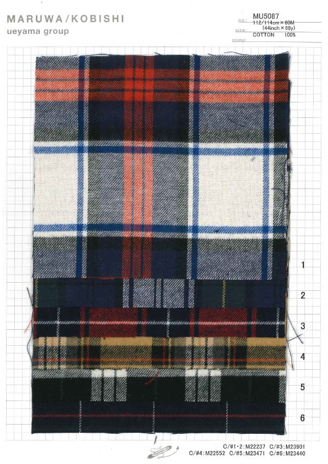 MU5087 Cuadros Escoceses Borrosos[Fabrica Textil] Ueyama Textile