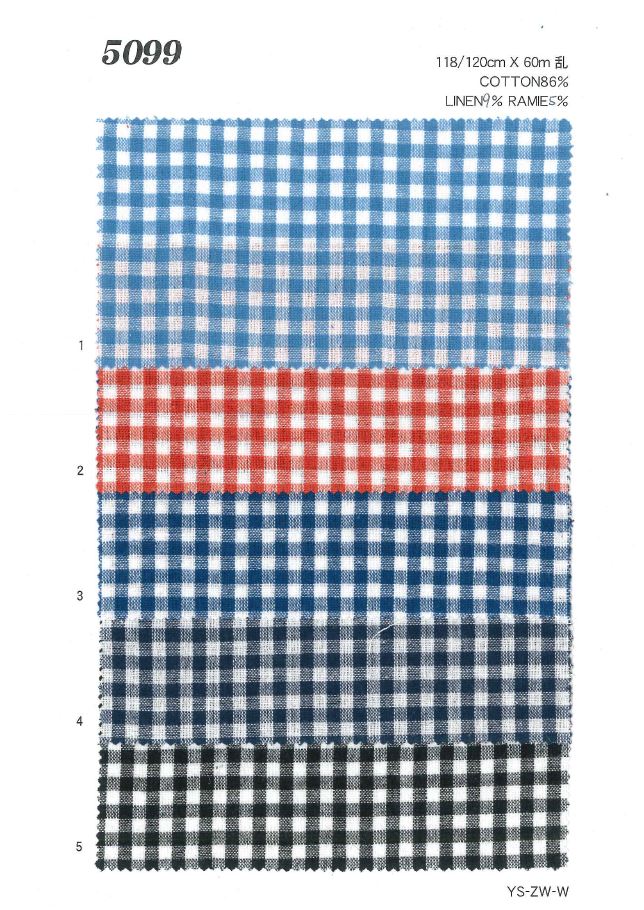 MU5099 Cuadros De Cuadros De Lino[Fabrica Textil] Ueyama Textile