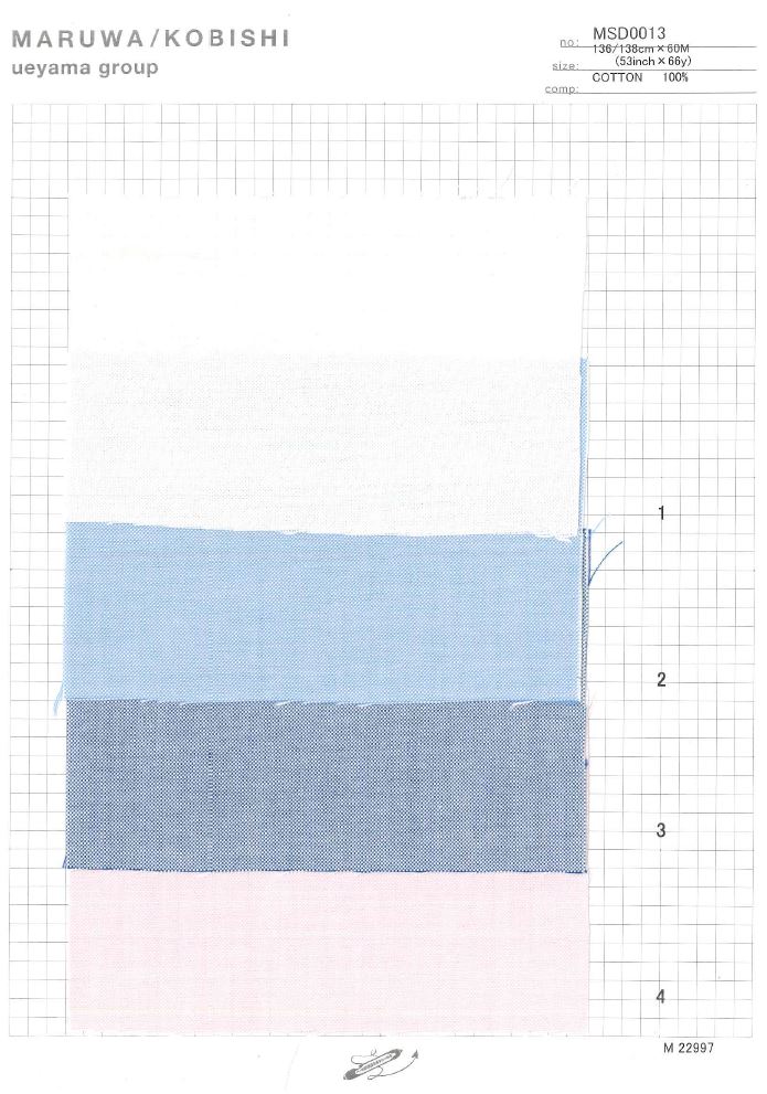 MSD0013 Oxford Elástico Natural[Fabrica Textil] Ueyama Textile