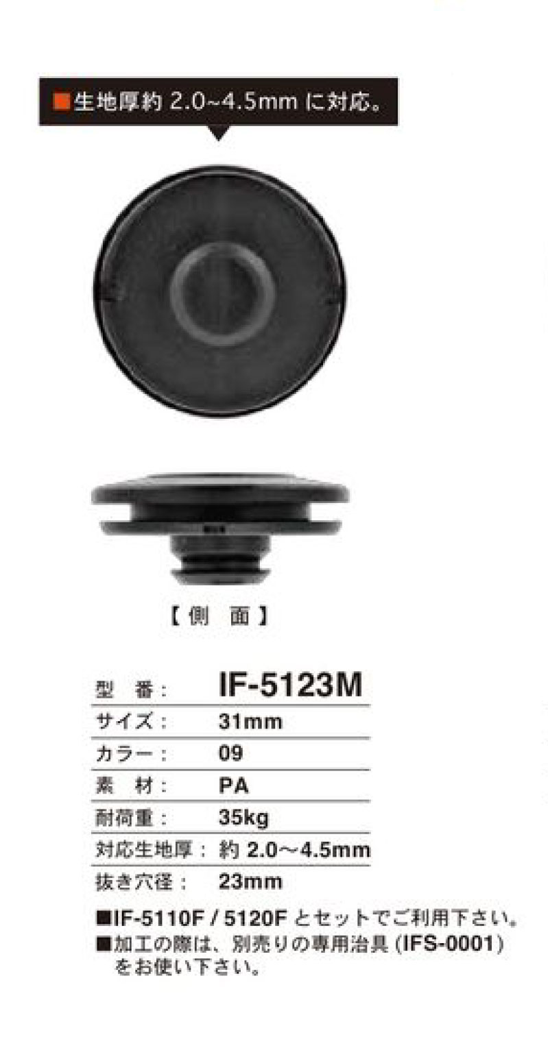 IF-5123F Botón A Presión Compatible Con Textiles De 31 Mm De Grosor[Botón De Presión] FIDLOCK