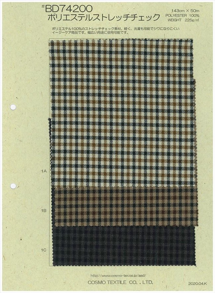 BD74200 [OUTLET] Cuadros Elásticos De Poliéster[Fabrica Textil] COSMO TEXTILE