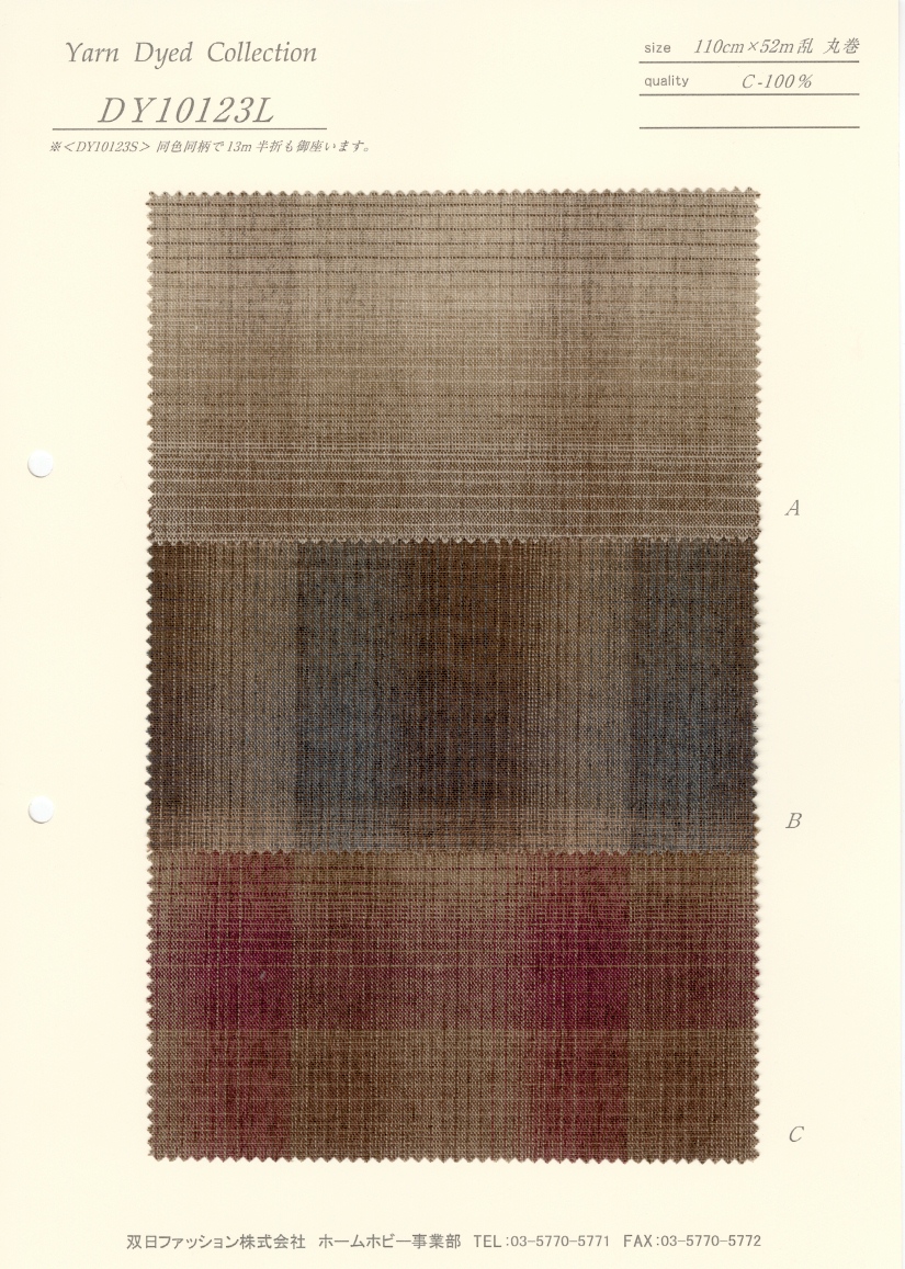 DY10123L Estándar De Teñido De Hilo (Tejido Liso Spec Ombre)[Fabrica Textil] VANCET