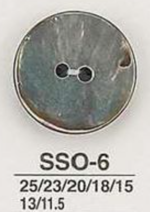SSO6 Botón Brillante De 2 Agujeros De Carcasa De Material Natural IRIS