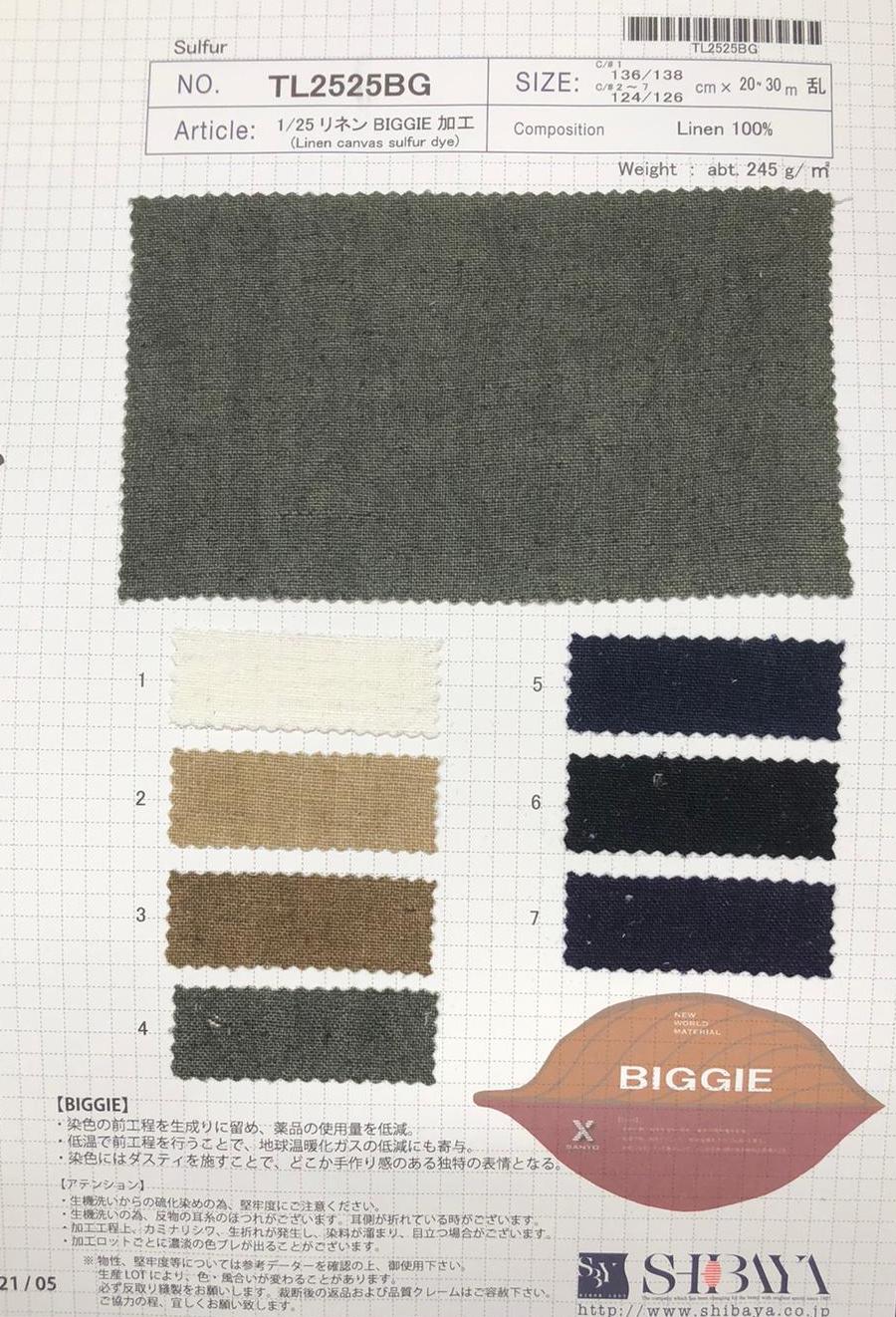 TL2525BG Procesamiento BIGGIE De Lino 1/25[Fabrica Textil] SHIBAYA