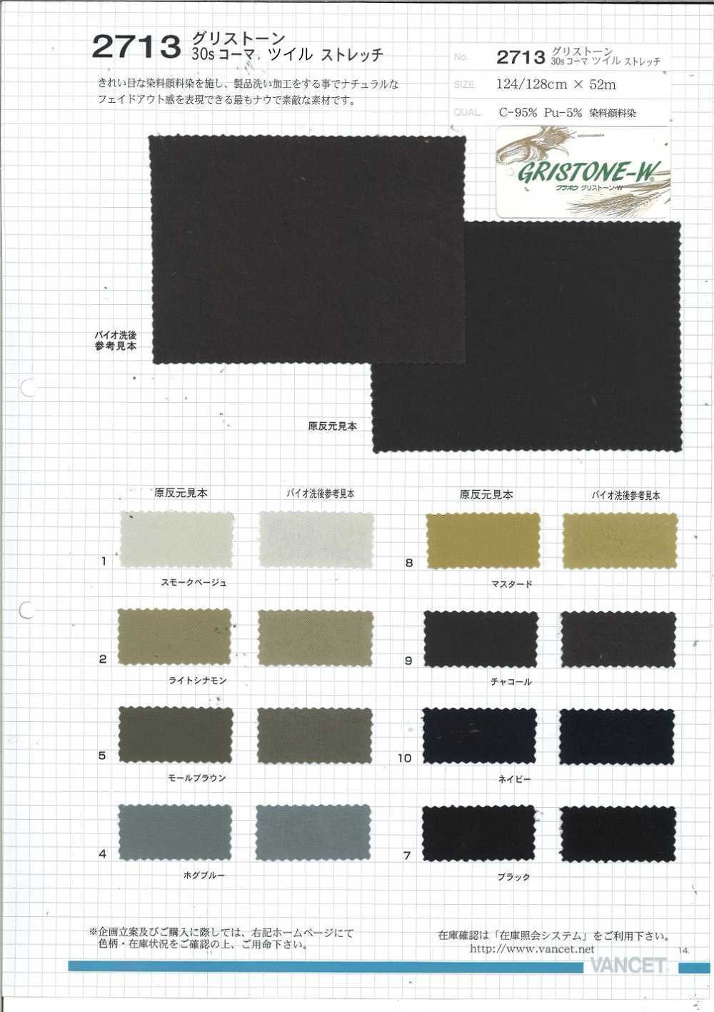 2713 Greasetone 30/- Sarga Peinada Stretch Dye Pigmento Teñido[Fabrica Textil] VANCET