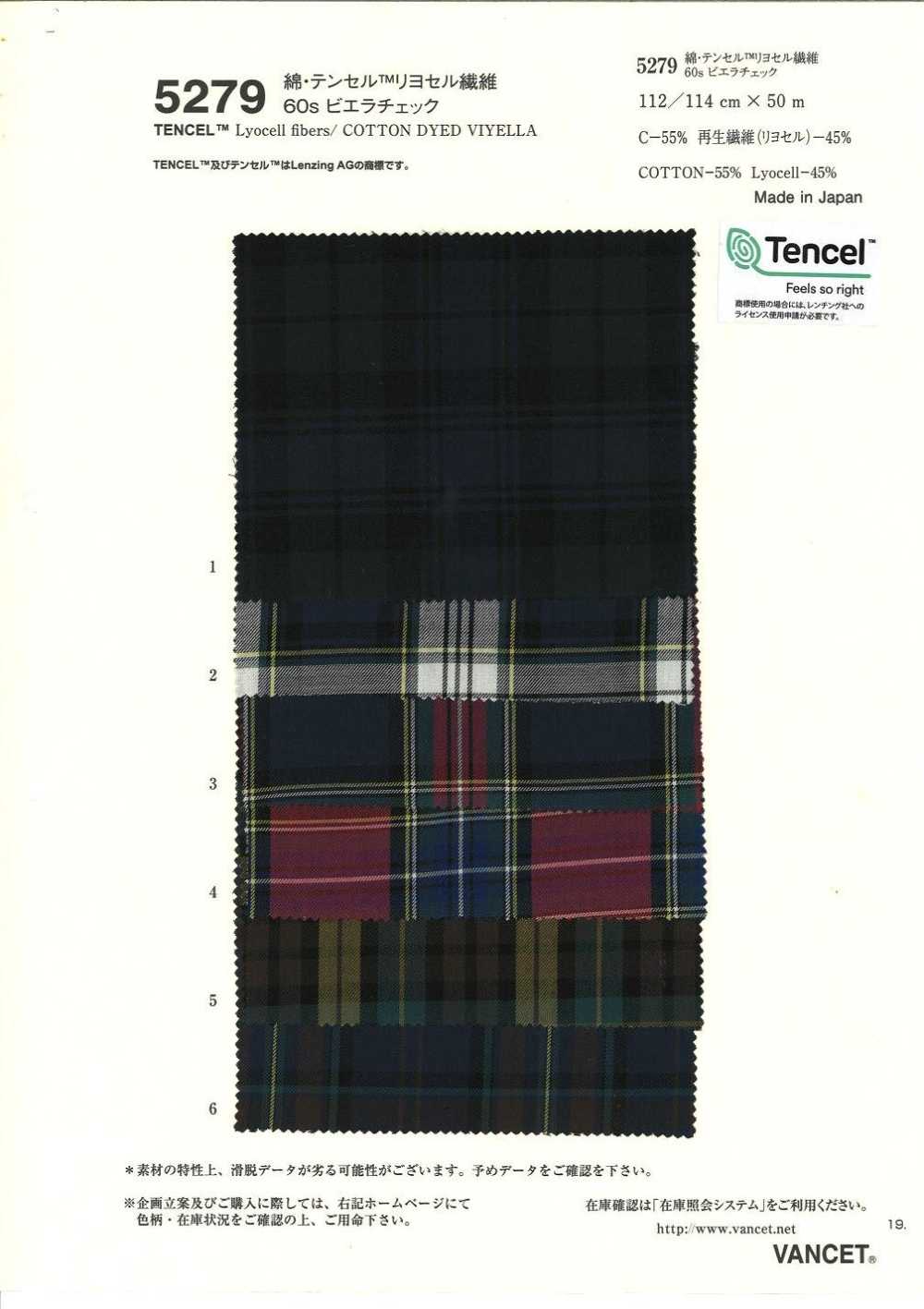 5279 C/TENCEL 60 Hilos Viyella Check[Fabrica Textil] VANCET