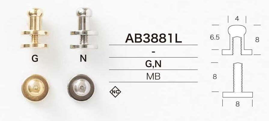 AB3881L Pieza Superior Tipo Tornillo AB3881L[Otros artículos diversos] IRIS