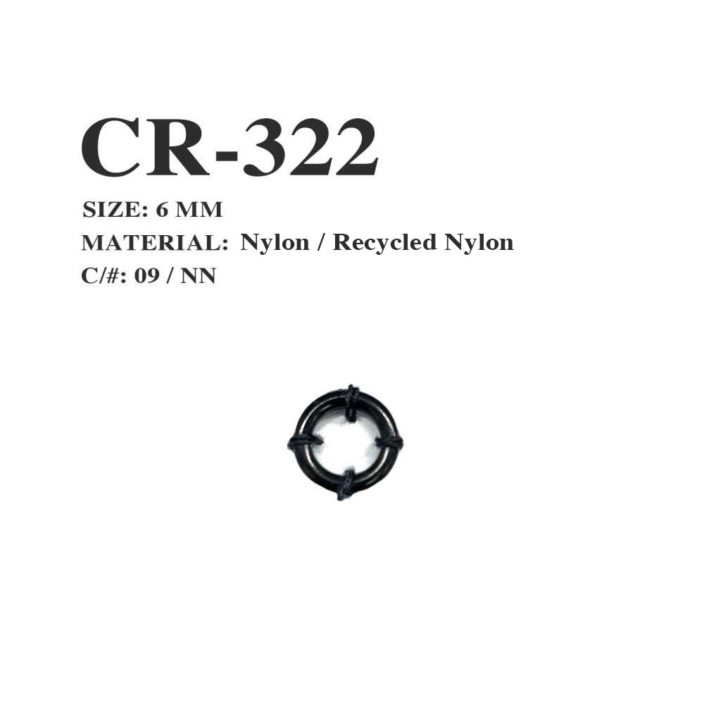 CR-322 Tipo De Anillo De Extremo De Cordón De Nylon Reciclado De Red De Pesca[Hebillas Y Anillo] Morito