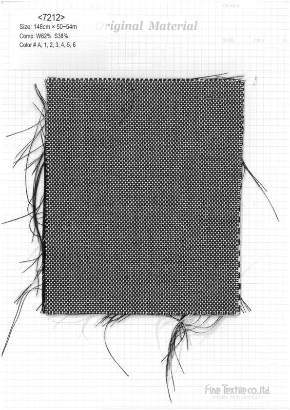 7212 Esquina De Lana Seda Blanco Y Negro[Fabrica Textil] Textil Fino