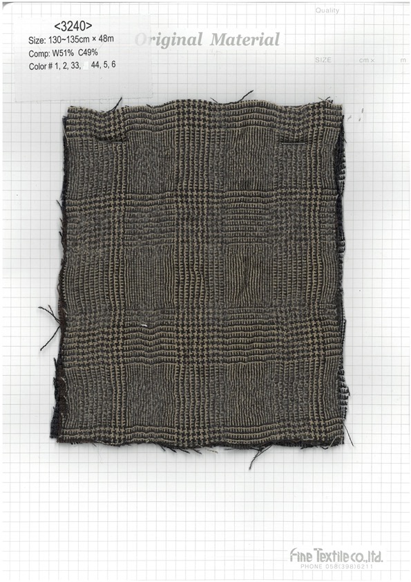3240 Procesamiento De Lavadora De Lana De Algodón Glen Check[Fabrica Textil] Textil Fino