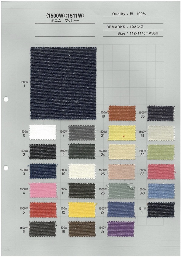 1500W Abundantes Variaciones De Color Procesamiento De Lavadora De Mezclilla De Color 10 Oz[Fabrica Textil] Textil Yoshiwa