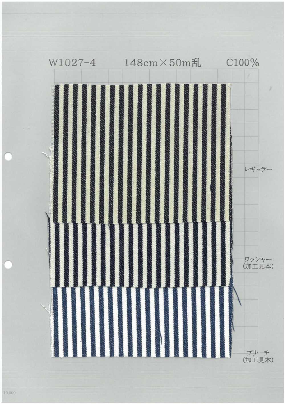 W1027-4 Denim De Algodón Con Rayas Llamativas[Fabrica Textil] Textil Yoshiwa