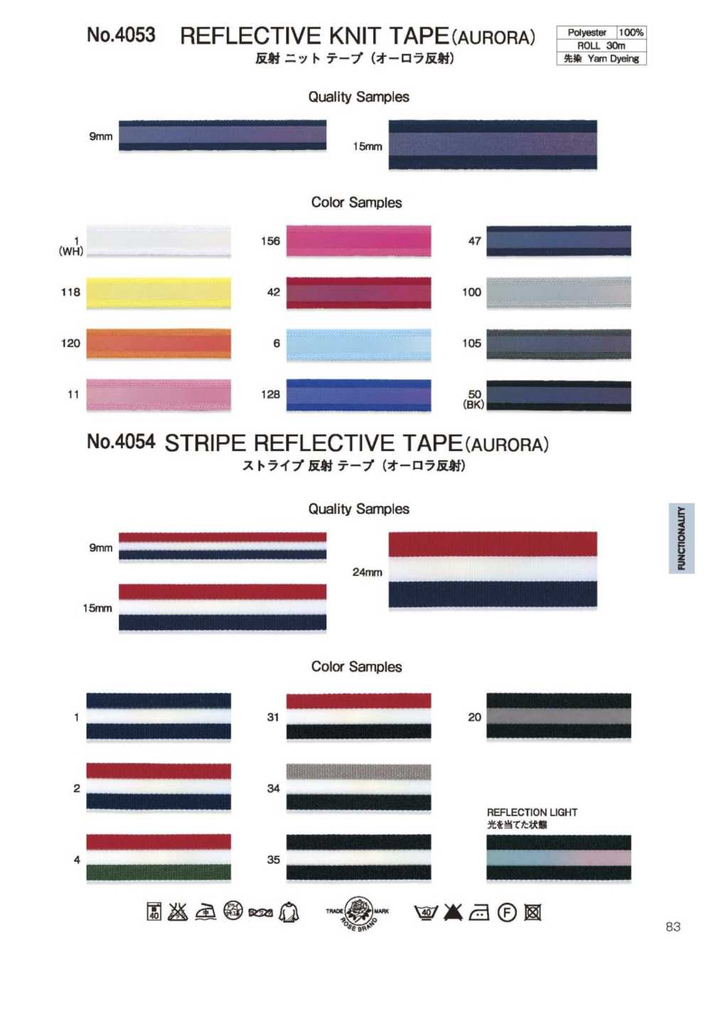 4053 Cinta De Punto Roll Shot (Aurora Roll Shot)[Cordón De Cinta De Cinta] ROSE BRAND(Marushin)