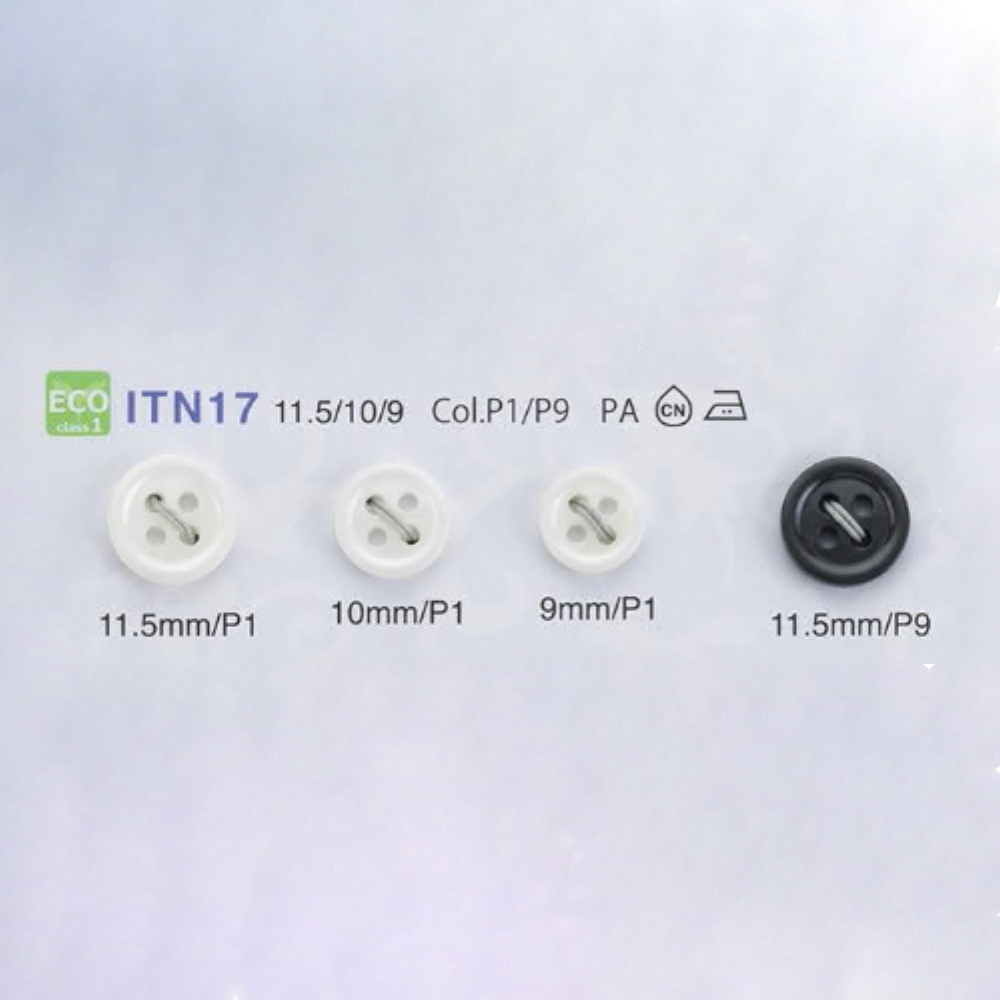 ITN17 Botones De Camisa De Nailon Resistentes Al Calor Y A Los Golpes.[Botón] IRIS