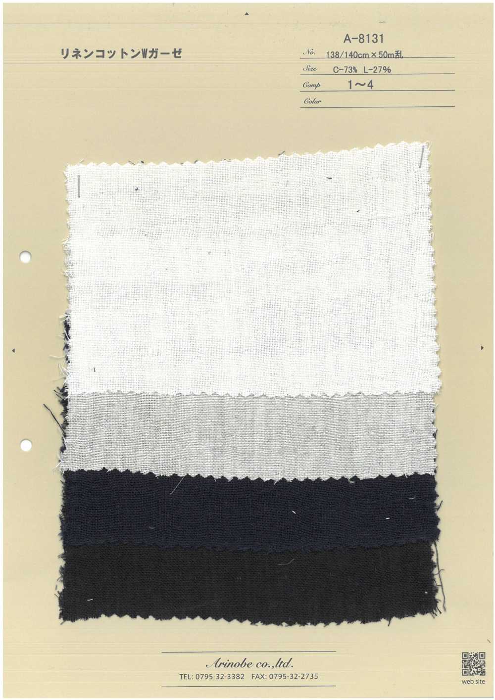 A-8131 Lino Algodón Doble Gasa[Fabrica Textil] ARINOBE CO., LTD.