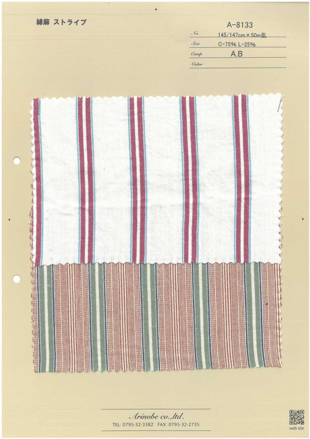 A-8133 Rayas De Lino[Fabrica Textil] ARINOBE CO., LTD.