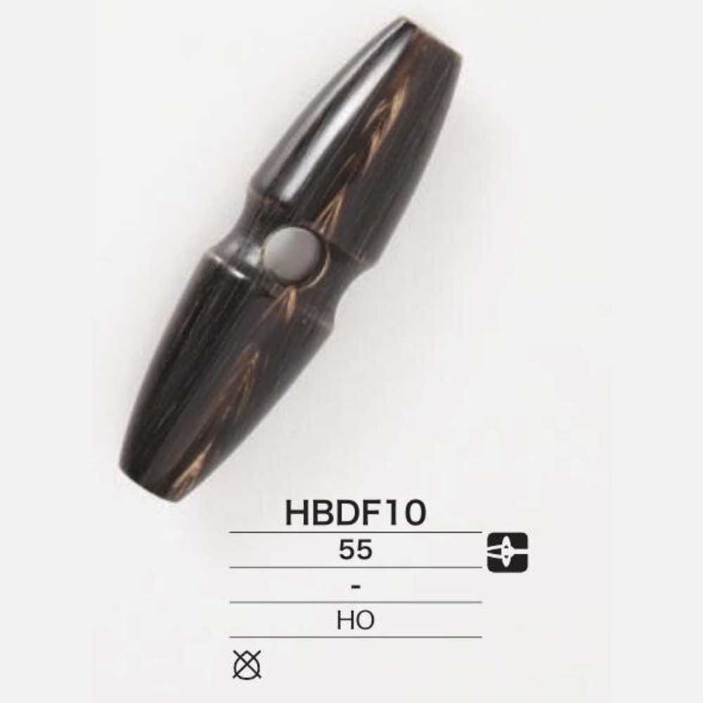 HBDF10 Botón De Alternancia De Cuerno De Búfalo Real IRIS