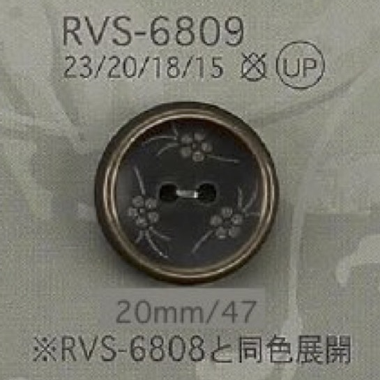 RVS6809 Botón De Dos Agujeros De Resina De Poliéster IRIS