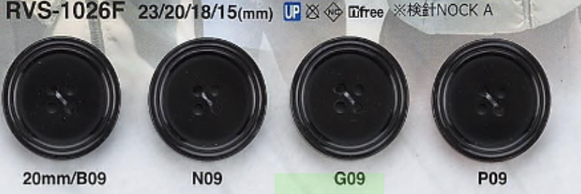 RVS1026F Botón De Resina De Poliéster De 4 Agujeros IRIS