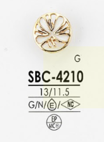 SBC4210 Botón Semicircular De Resina Epoxi/metal Alto IRIS