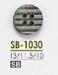 SB1030 Botón De Concha De Nácar Con Borde De Concha Y 4 Agujeros En La Parte Delantera IRIS