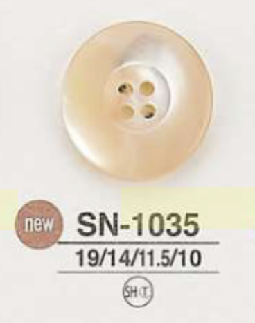 SN1035 Botón De 4 Agujeros De Concha IRIS
