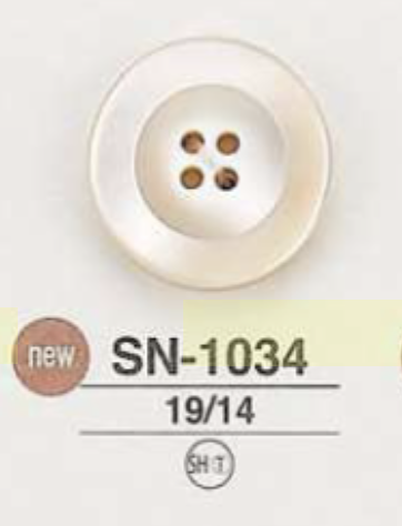 SN1034 Botón De 4 Agujeros De Concha IRIS
