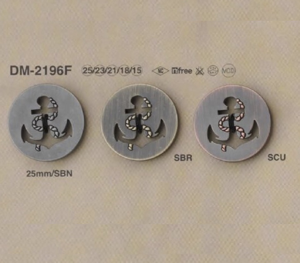 DM2196F Botón De Vástago De Medio Anillo De Anillo Circular Fundido A Presión IRIS