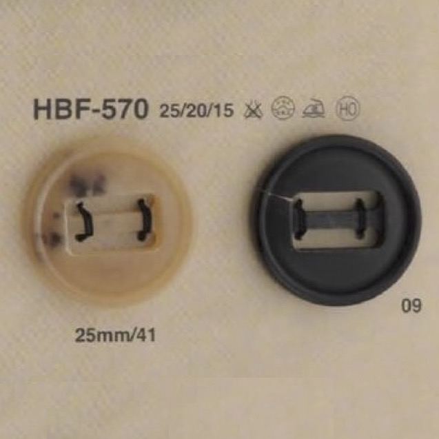 HBF570 Botón De Paracaídas De Cuerno De Búfalo Real IRIS