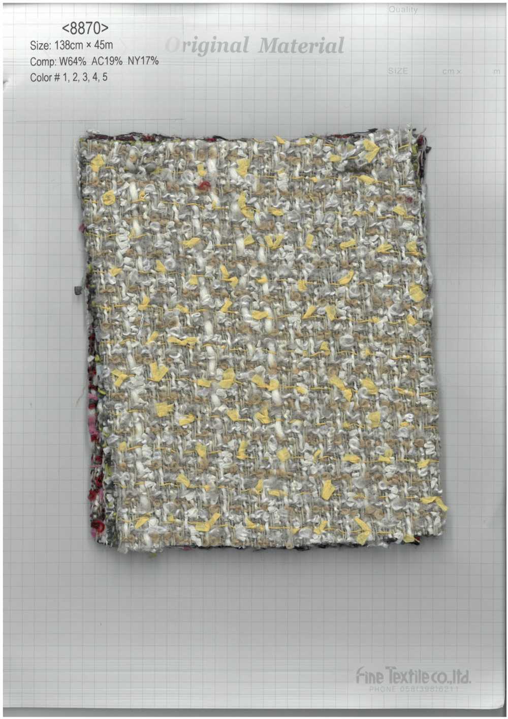 8870 Tweed De Hilo Elegante[Fabrica Textil] Textil Fino