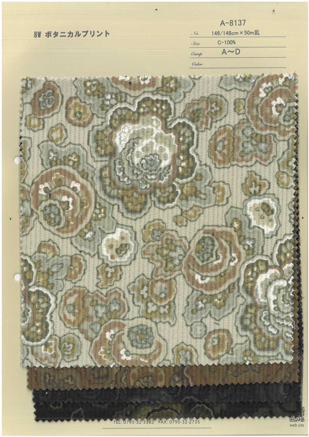 A-8137 Impresión Botánica De 8W[Fabrica Textil] ARINOBE CO., LTD.