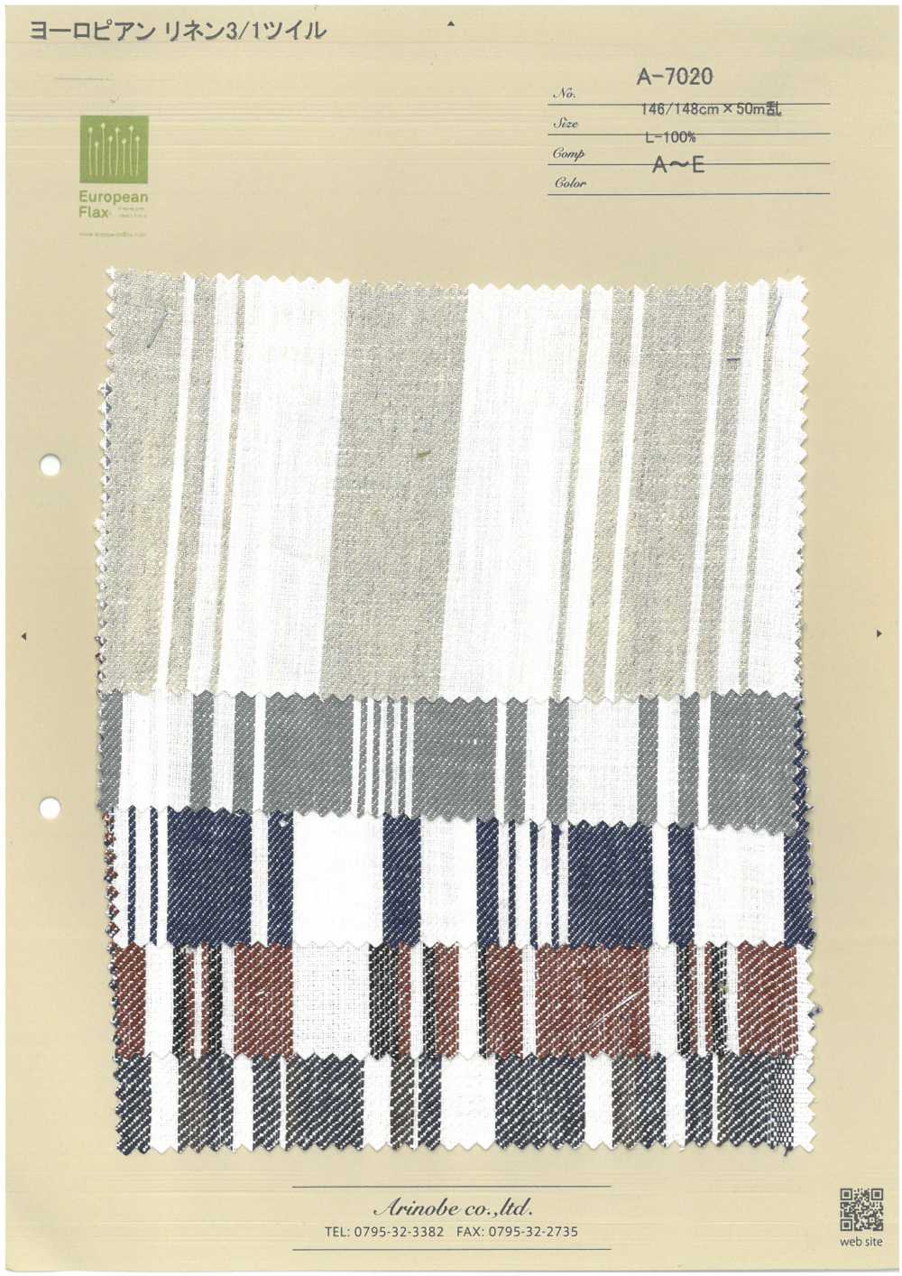 A-7020 Sarga Lino Europeo 3/1[Fabrica Textil] ARINOBE CO., LTD.