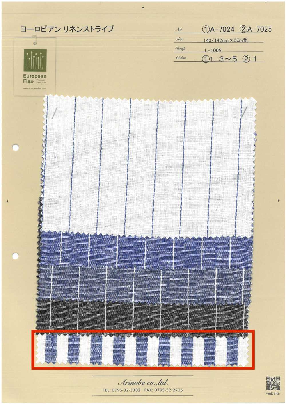 A-7025 Rayas De Lino Europeas[Fabrica Textil] ARINOBE CO., LTD.