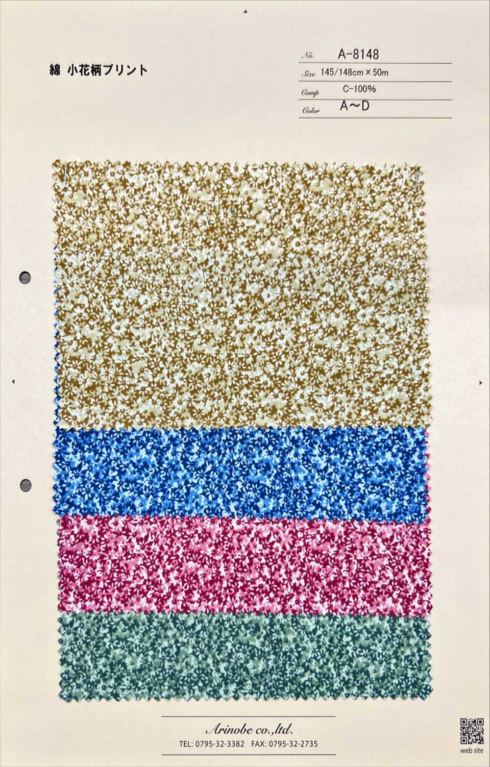 A-8148 Estampado Floral De Algodón[Fabrica Textil] ARINOBE