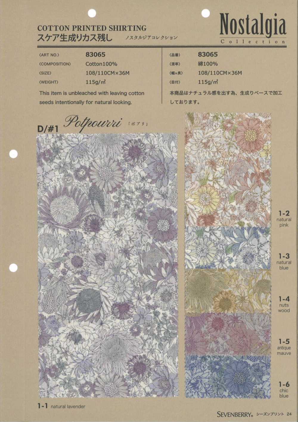 83065 Popurrí De La Colección Nostalgia Sin Césped[Fabrica Textil] VANCET