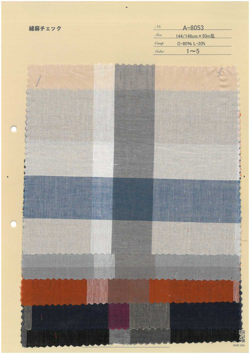 A-8053 Cuadros De Lino[Fabrica Textil] ARINOBE CO., LTD.