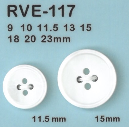 RVE117 4- Botón De Concha, Concha DAIYA BUTTON