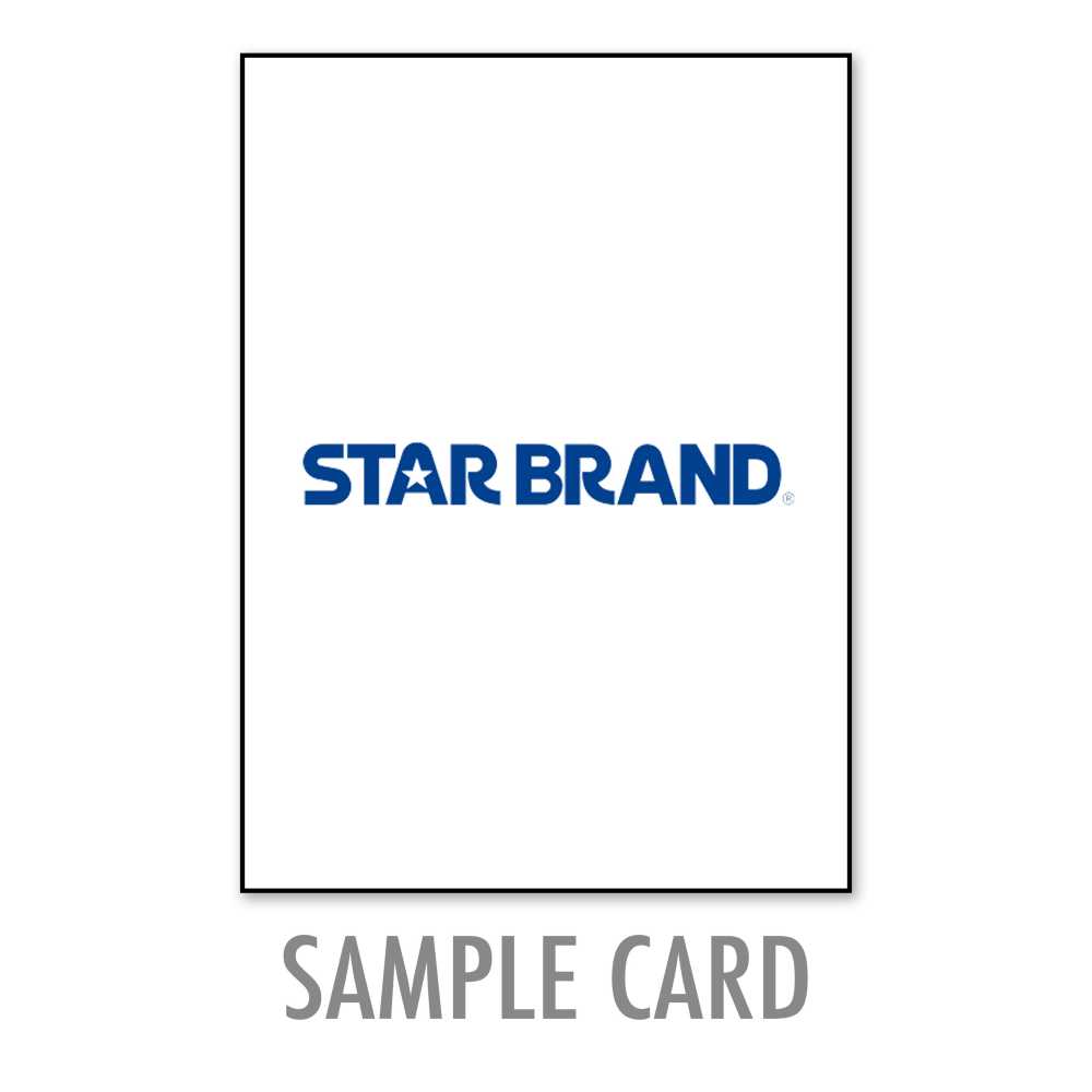 STARBRAND-SAMPLE2 Tarjeta De Muestra De La MARCA ESTRELLA