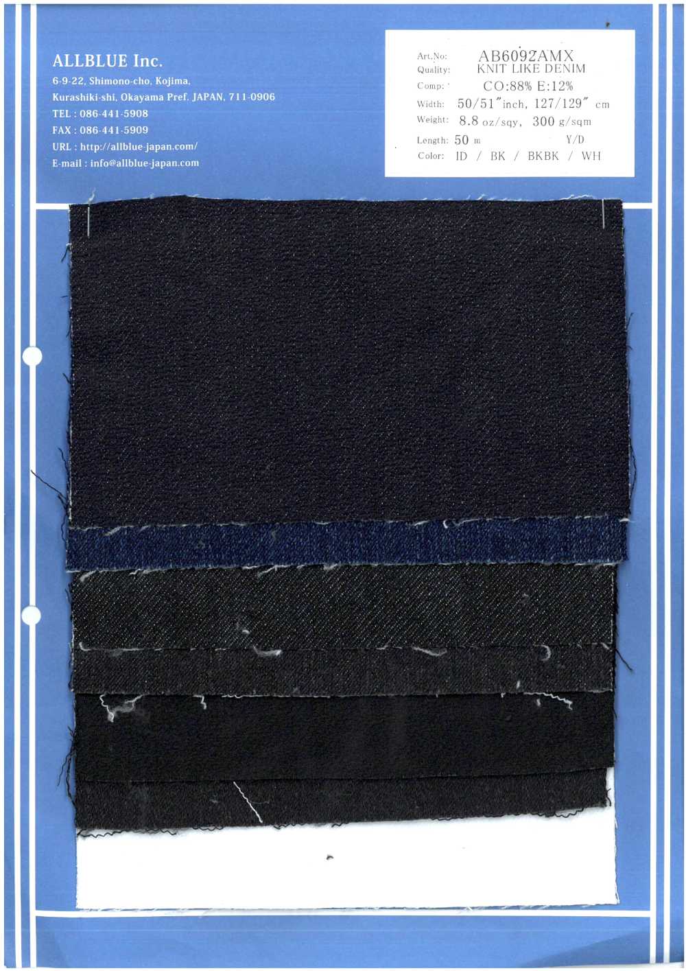 AB6092AMX Denim Tipo Tejido[Fabrica Textil] Todo Azul