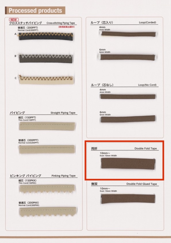 TM-0404-WF Cinta De Cuero Sintético De Doble Pliegue TM[Cordón De Cinta De Cinta] Industrias Topman