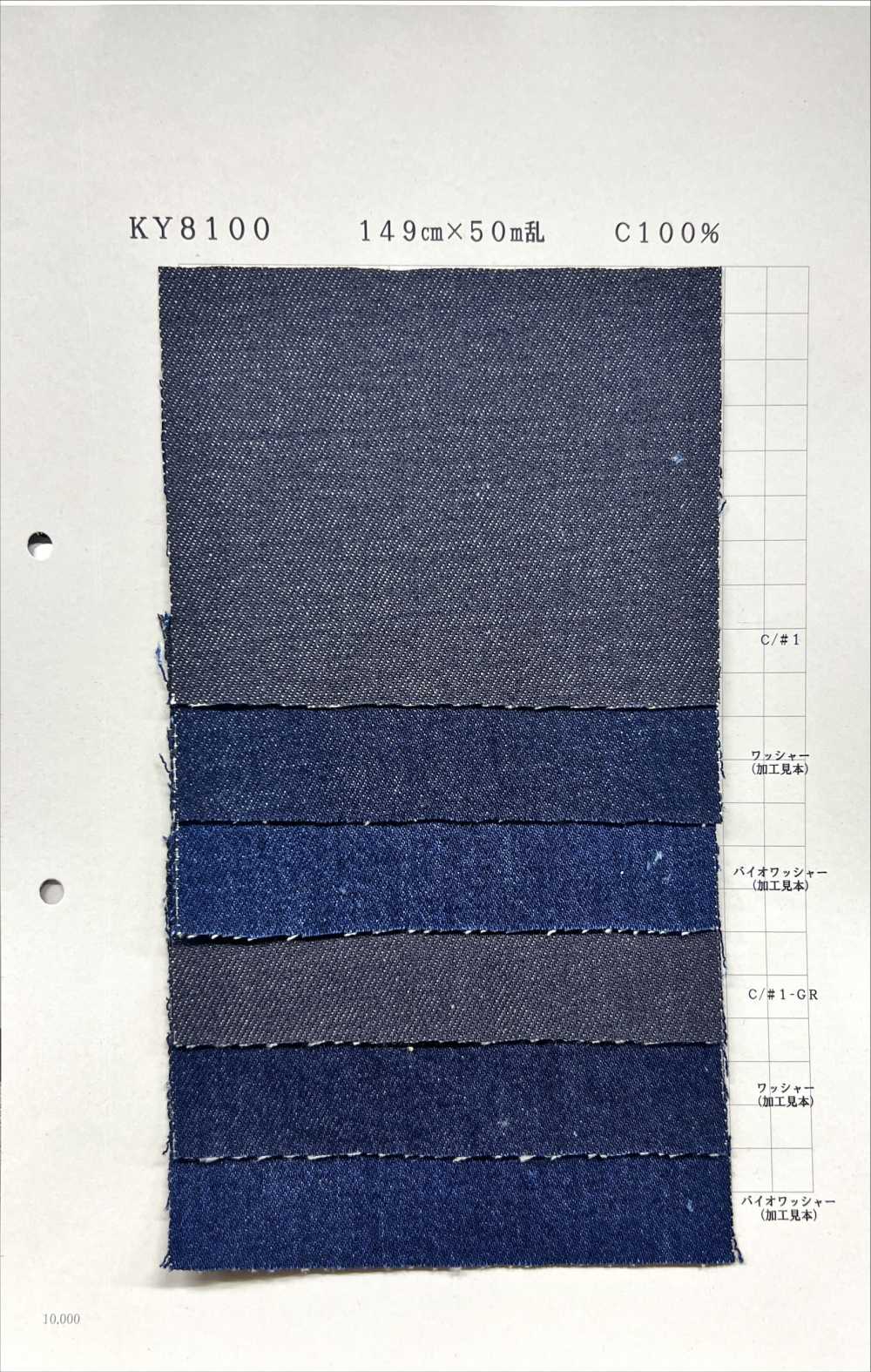 KY8100 Mezclilla De Sarga De 10 Oz[Fabrica Textil] Textil Yoshiwa