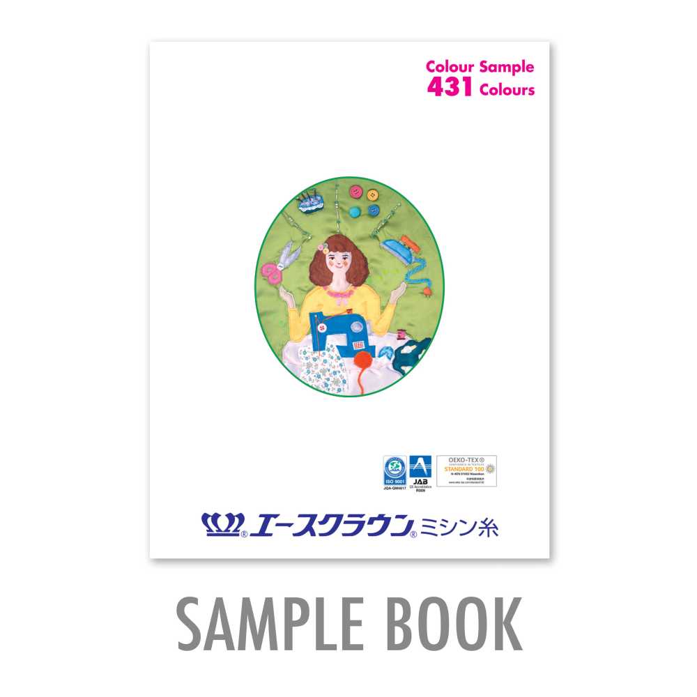 AC-FILAMENT-SAMPLE Tarjeta De Muestra De Hilo De Coser De Filamento Ace Crown Corona De Ases