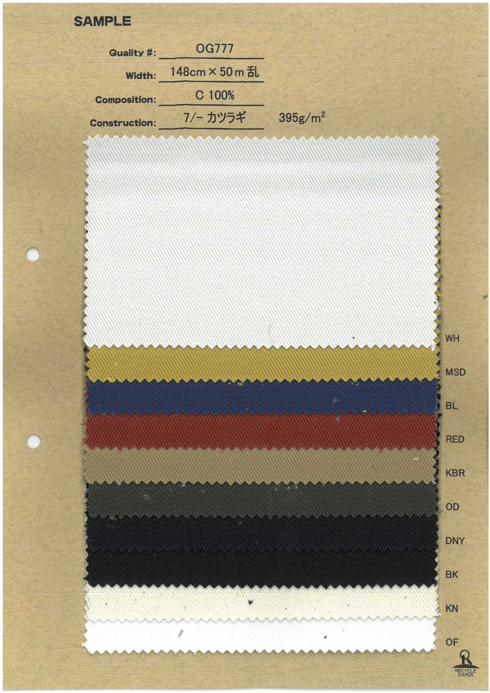 OG777 7/- Taladro[Fabrica Textil] Corporación Ryoyu