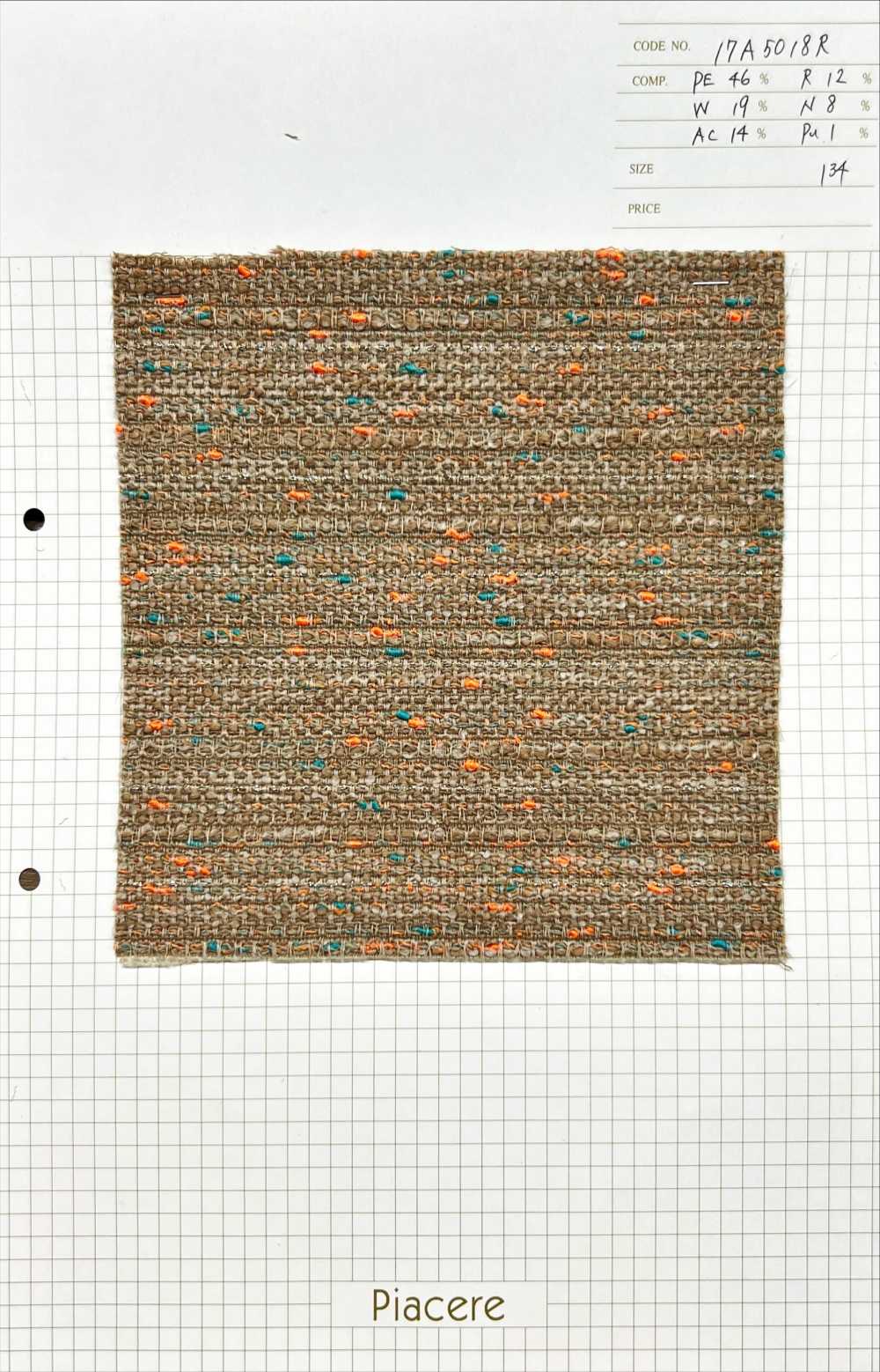 17A5018R Tweed Con Nudo De Color[Fabrica Textil] Piacere
