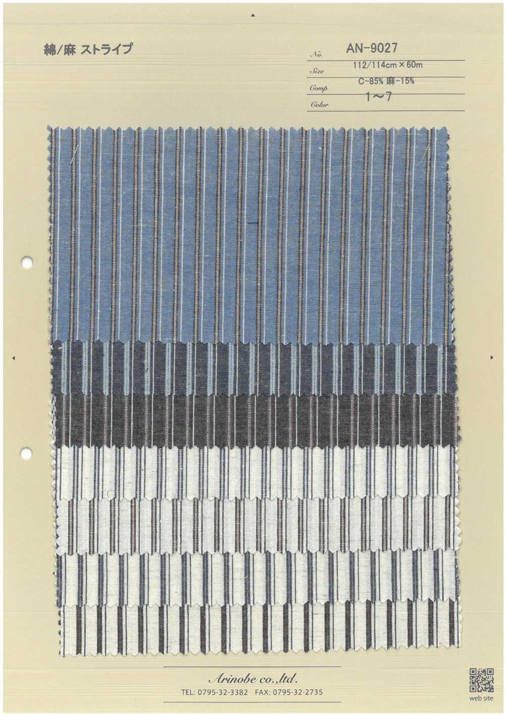 AN-9027 Lino Rayas De Lino[Fabrica Textil] ARINOBE