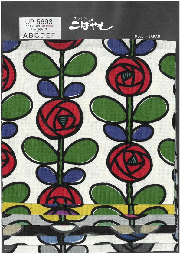 UP5693 Impresión De Rosa En Lienzo 10/1[Fabrica Textil] Algodón Kobayashi