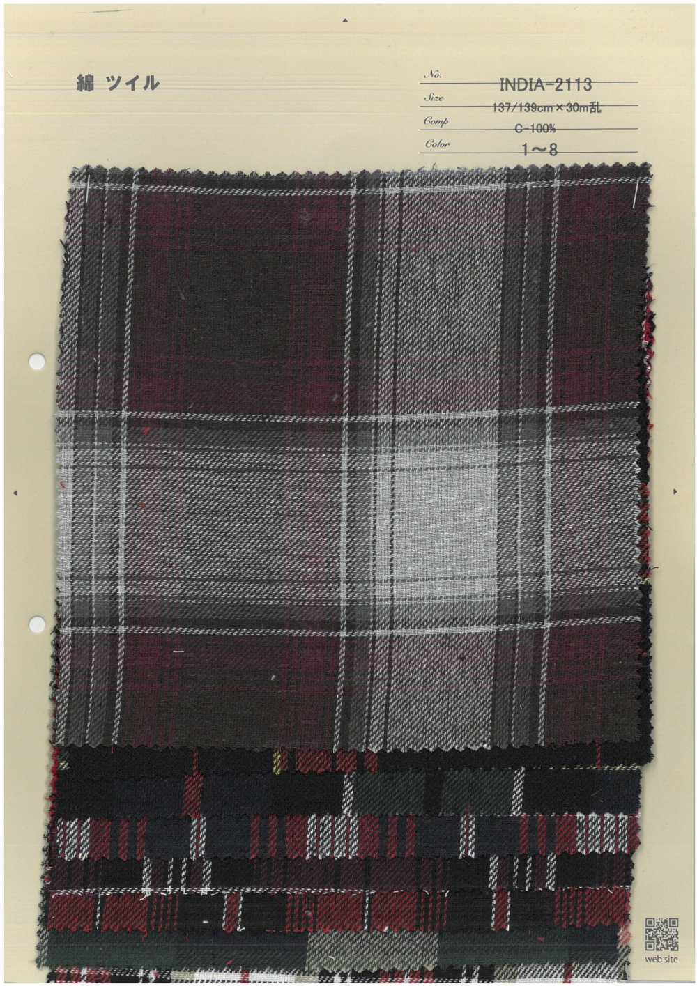 INDIA-2113 Sarga De Algodón[Fabrica Textil] ARINOBE